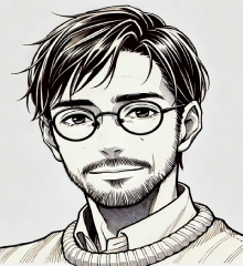 MORIHATS設計事務所代表の似顔絵